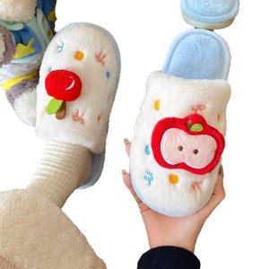 รองเท้าแตะแบบสวมครึ่งเท้าบุขนแกะสำหรับผู้หญิง รุ่นใหม่ประจำปี 2025 สำหรับฤดูใบไม้ผลิ ฤดูใบไม้ร่วง ฤดูหนาว พื้นหนาสองชั้น ทำจากผ้าขนสัตว์และผ้าฝ้าย อุ่นสบาย เหมาะสำหรับใส่กลางแจ้ง - Product Image 1