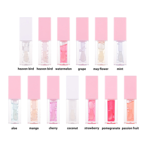 En stock – Huile à lèvres hydratante et repulpante végane, brillant à lèvres rose, <span class=keywords><strong>baume</strong></span> à lèvres teinté personnalisable avec logo - Product Image 6