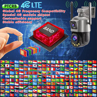 Caméra CCTV solaire TecDeft 100m IR étanche 4K Full HD couleur vision nocturne WIFI zoom 36X PTZ 4G audio bidirectionnel détection de mouvement