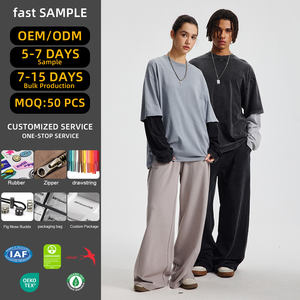 Chemise à manches longues à ourlet irrégulier, motif gaufré, impression à la cire, lavage à l'eau, style ancien, 325g, col <span class=keywords><strong>Henry</strong></span>, vente en gros ODM/OEM, personnalisable - Product Image 1