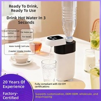 Distributeur d'eau de bureau compact, chauffage rapide instantané en 3 secondes, système de filtration intégré, mini machine à eau chaude pour la maison et le bureau