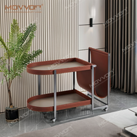 Chariot de rangement de classe Table d'appoint Table de service de salon antique moderne de luxe Table basse avec roue