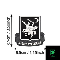 Patch PVC 3D Tactique Night Walker Prêt à Expédier, Badge en Caoutchouc Personnalisable pour Sacs de Sport et Casquettes