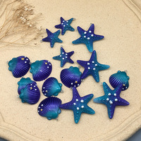 Artisanat vente chaude de haute qualité bleu océan thème Simulation résine dégradé coquille étoile de mer à la main bricolage accessoires décoratifs