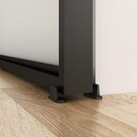Porte coulissante intérieure imprimée en alliage d'aluminium miroir insonorisé brossé porte coulissante de grange avec système de poulie cadre en verre et métal
