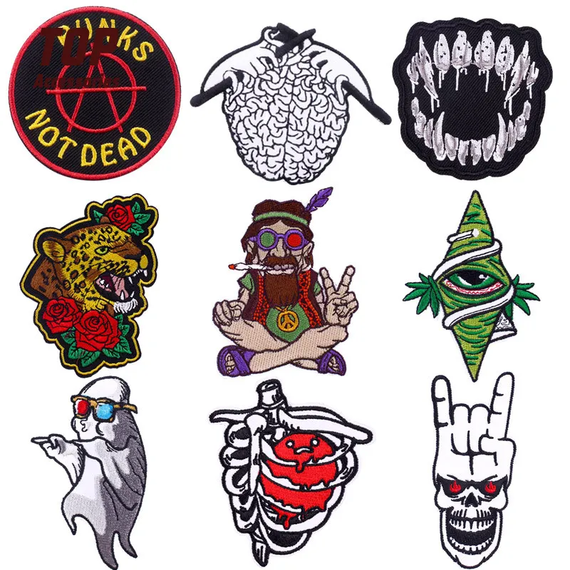 Medische Anatomie Broche Hart Punk Stijl Patches En Hiphop Jack Custom Borduurwerk Patch