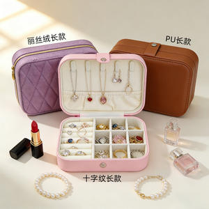 Scatola per Anelli da Donna in Materiale Composito di Lusso Leggero, Confezione Portatile da Viaggio Multistrato per Conservare Orecchini, Collane e Souvenir - Product Image 4