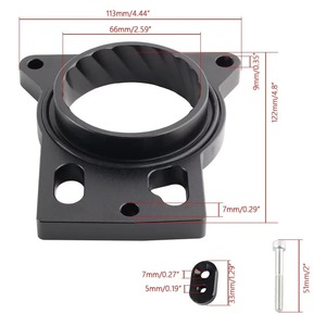 Espaciador de cuerpo de aceleración Auso-Racing de 45 mm de aleación de aluminio para Chevrolet Silverado 1500 2500 3500, mejora de rendimiento - Product Image 3