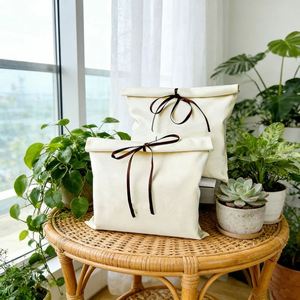 Sac à poussière en toile avec logo personnalisé, bord roulé, pochette à rabat, cordon de serrage, pour chaussures et sacs - Product Image 3