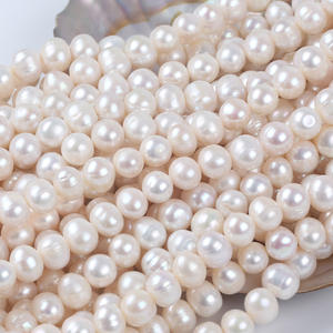 Perlas de Agua Dulce Naturales Hechas a Mano de 10-11 mm, Forma de Botón, Color Blanco, para Joyería DIY, Venta al por Mayor - Product Image 3