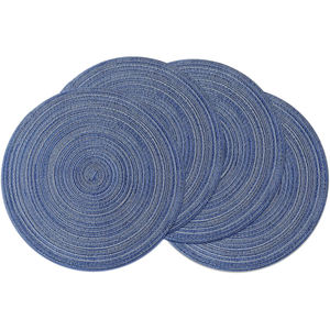 Vente en gros de table de cuisine naturelle de Noël pour mariage 15 pouces lot de sets de table tressés ronds lavables en coton - Product Image 1