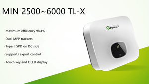 Inversor Solar <span class=keywords><strong>Growatt</strong></span> MIN <span class=keywords><strong>5000TL</strong></span>-<span class=keywords><strong>XH</strong></span> MIN 4600TL-<span class=keywords><strong>XH</strong></span> 6000TL-<span class=keywords><strong>XH</strong></span>, Inversor Híbrido de 5000w para Conexión a Red de 6kw - Product Image 2