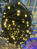 Guirlande lumineuse LED multicolores Merry Tree 80 LED 10 m, fonction clignotante, écologique, forme hexagonale, intérieur/extérieur, pour le Ramadan