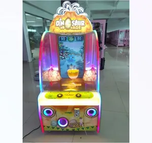 Máquina de jogos de arcade de rua operada por moedas para crianças Idade do Dinossauro Amarelo bolas de salto de entretenimento