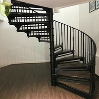 Escalier en colimaçon en fer forgé préfabriqué pour grenier, conception de garde-corps, escaliers circulaires pour les Philippines