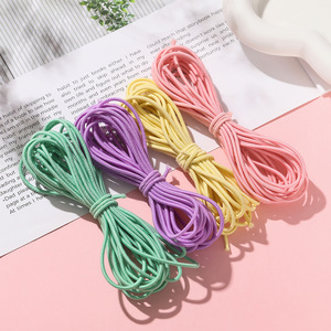 Attaches pour cheveux en nylon colorées, élastiques de 2 mm, pour accessoires de coiffure DIY, usage quotidien unisexe, style simple, couleur unie - Product Image 1