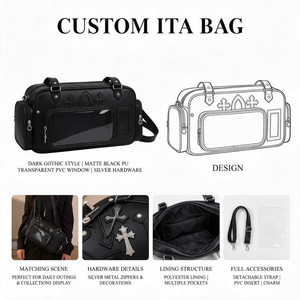 Bolso Bandolera Personalizado de Piel Sintética Verde Bosque con Ventana de PVC y Cierre de Cremallera, Bolso de Hombro de Moda para Uso Diario - Product Image 3