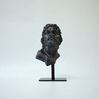 Statue en résine personnalisée pour pièce d'art de table, accessoire de décoration, sculpture de buste de tête romaine antique