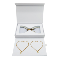 Boîte en papier avec logo personnalisable, kit de bracelets d'amitié pour couples, cadeau pour anniversaire de relation, Saint-Valentin, kit de bracelets permanents