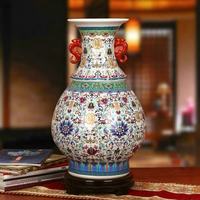 Chinois fait à la main de la famille rose décoratif en porcelaine antique en céramique vase h63cm à vendre