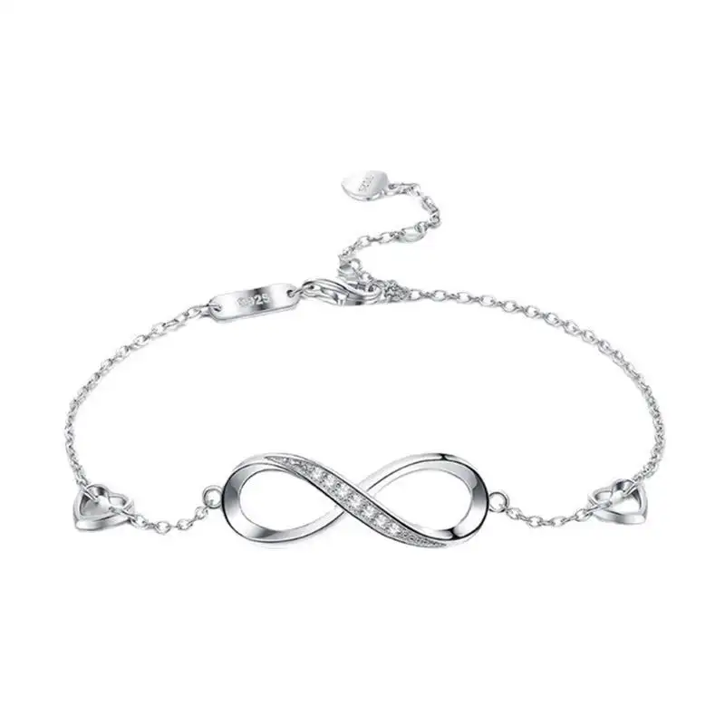 2022 Nieuwe Ontwerp 925 Sterling Zilveren Sieraden 8 Eindeloze Infinites Armband Zirkoon Voor Vrouwen Meisjes Armbanden En Armbanden