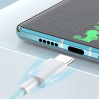 Câble de données USB 2.0 Type-C à charge rapide 3A avec gaine en nylon anti-emmêlement de qualité supérieure pour ordinateurs portables, smartphones et appareils de jeu