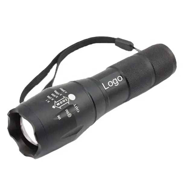 Lampe de poche LED Portable réglable et Zoom pour le Camping, lampe de poche LED T6 Zoomable et mise au point tactique