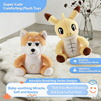 Peluche apaisante en coton respirant pour bébé, jouet doux et câlin pour le sommeil, compagnon de couchage pour nouveau-né, cadeau idéal