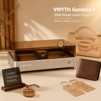 Graveur laser 20W pour la personnalisation de marchandises, matériaux enduits, bois, cuir, cadeaux, enseignes et fabrication de produits pour petites entreprises et commerces.