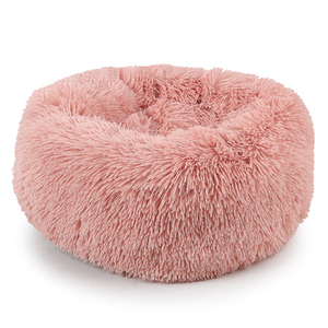 Fabrik preis Hochwertiges Kunst pelz Donut Bett Rundes Haustier bett Wasch bares Hunde-und Katzen bett für Haustiere - Product Image 3