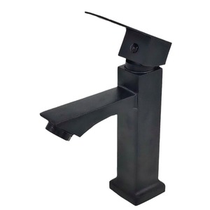 Robinet de lavabo moderne carré chromé à poignée unique pour <span class=keywords><strong>eau</strong></span> froide, avec cartouche céramique, en zinc, à poser sur le comptoir, pour salle de bain domestique - Product Image 5