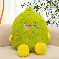 Peluche Lapin Monstre Blanc Moelleux à Poils Longs, Créature Lapinette Kawaii, Animal en Peluche Doux et Shaggy en Fausse Fourrure avec Cornes Roses, Cadeau