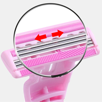 Nouveau design emballage personnalisé rasoir de rasage de sécurité jetable rasoir professionnel triple lames pour le visage des femmes