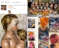 Promotion : Perruques Pixie Lisses Transparentes 13x4 Lace Frontal de 8 pouces, Cheveux 100% Humains, Couleurs Disponibles, Vente en Gros