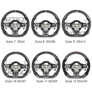 Volante de fibra de carbono apto para VW <span class=keywords><strong>GOLF</strong></span> MK7 GTI GLI CC GTS <span class=keywords><strong>R</strong></span>-<span class=keywords><strong>line</strong></span> POLO SCIROCCO GTD GTE PASSAT JETTA Control de volante - Product Image 4
