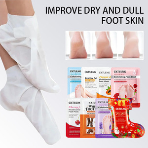 Mascarilla blanqueadora para pies con niacinamida Cktulng, exfoliante, hidratante, iluminadora para el cuidado de los pies secos - Product Image 4