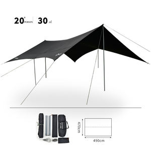 HISPEED Portable 5*5m Glamping Auvent Tente 3-4 Personnes Abri Soleil pour Camping en Plein Air pour Campeurs et Chercheurs d'Aventure - Product Image 2
