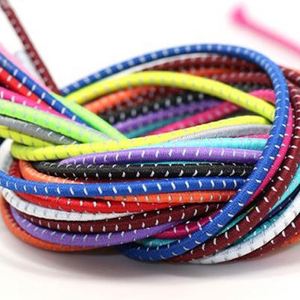 3mm Stretch Polyester Latex Elastic Rope Cord Elastic No Tie Shoe Laces With Locks Reflective Rubber Elastic No Tie Shoelaces - Product Image 2
