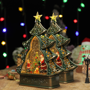 <b>Christmas</b> Tree Music <b>Box</b> Snowman Snowflake Music <b>Box</b> Crystal Ball Snowflakes Children's Birthday Gift - Product Image 4