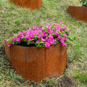 Pots de fleurs d'extérieur en acier corten rouillé pour mur de soutènement en acier corten Pot de fleurs à flanc de colline Bordure de jardin - Product Image 5