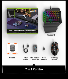 Pack Combo de Jeux Vidéo 7 en 1, <span class=keywords><strong>Clavier</strong></span> <span class=keywords><strong>et</strong></span> <span class=keywords><strong>Souris</strong></span> pour Jeux Vidéo, Adaptateur de Jeux - Product Image 6