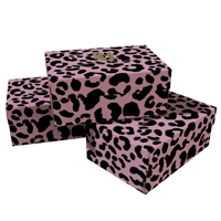 Boîte à chaussures de luxe en papier ondulé imprimé léopard Boîte d'emballage de chaussures au design haut de gamme Boîte à chaussures en carton ondulé