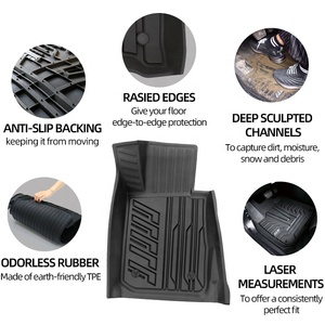 <span class=keywords><strong>Tapis</strong></span> de voiture en TPE, revêtement de sol en caoutchouc personnalisé tous temps pour accessoires de voiture pour BMW 3 - Product Image 4