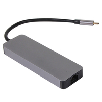 VCOM Multiport USB C ke 4K HDMI RJ45 1000Mbps Ethernet Docking Station Dual HDMI Dengan Port Pengisian Daya 100W PD