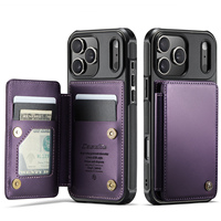 Étui Portefeuille Givré de Luxe en Similicuir avec Support et Porte-Cartes pour iPhone 18 Pro Max, Compatible 17 Air, 16 Plus, 15, 14, 13, 12