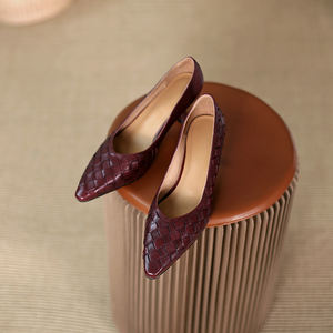 Blesskiss — chaussures en cuir à bout pointu pour femmes, nouveau Style, souliers de <span class=keywords><strong>luxe</strong></span>, en tissage, <span class=keywords><strong>escarpins</strong></span> à talons hauts, tendance - Product Image 5