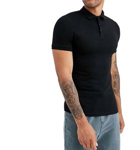 Logotipo personalizado 100% algodón Selves cortos Mejor calidad Estilo bordado para hombres Polo camiseta - Product Image 1