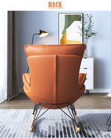 Intérieur en cuir, chaise à bascule confortable, confortable, détente, moderne, pour salon, porte extérieur, rembourrage intérieur