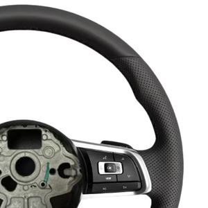 พวงมาลัยหนังแท้คุณภาพสูงสำหรับรถยนต์ Volkswagen VW Polo Golf R 6 7 8 MK6 MK7 GTi Passat B7 B8 <span class=keywords><strong>Jetta</strong></span> - Product Image 5