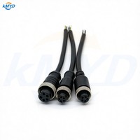 Connecteur d'aviation étanche GX12/M12 4/5 broches mâle/femelle en laiton 5A 125V avec boîtier en alliage de zinc et câble surmoulé pour